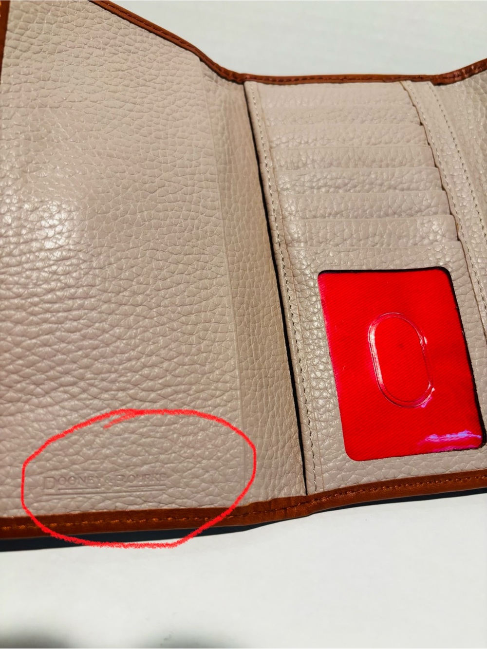 Dooney & Bourke Pebble Leather Wallet w - Picture 7 of 10